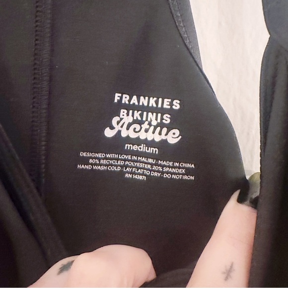 Frankies Bikinis Active Swift Tennis Dress Black Mini Pleated Skirt - Picture 3 of 5